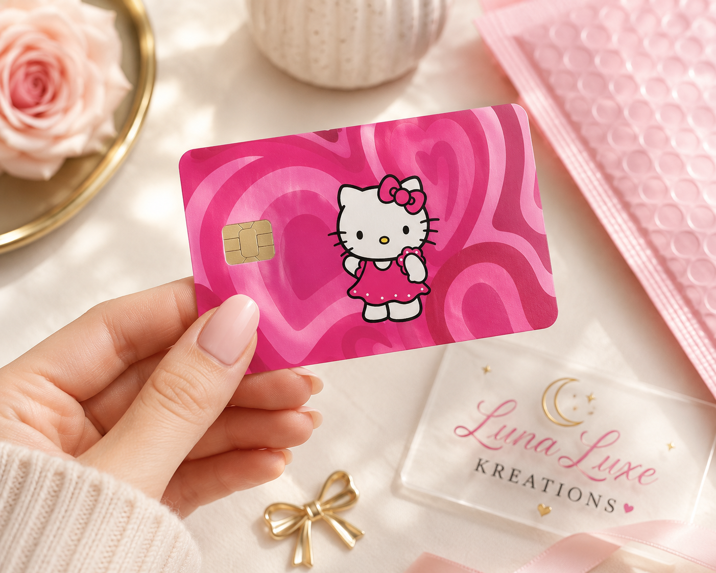 Pink Pop Debit Card Skin Cover